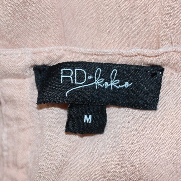 RD & Koko Anthropologie Women’s Boho Top with Embroidery Pink Size Medium - Picture 8 of 9